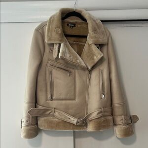 Missguided Tan Teddy Jacket